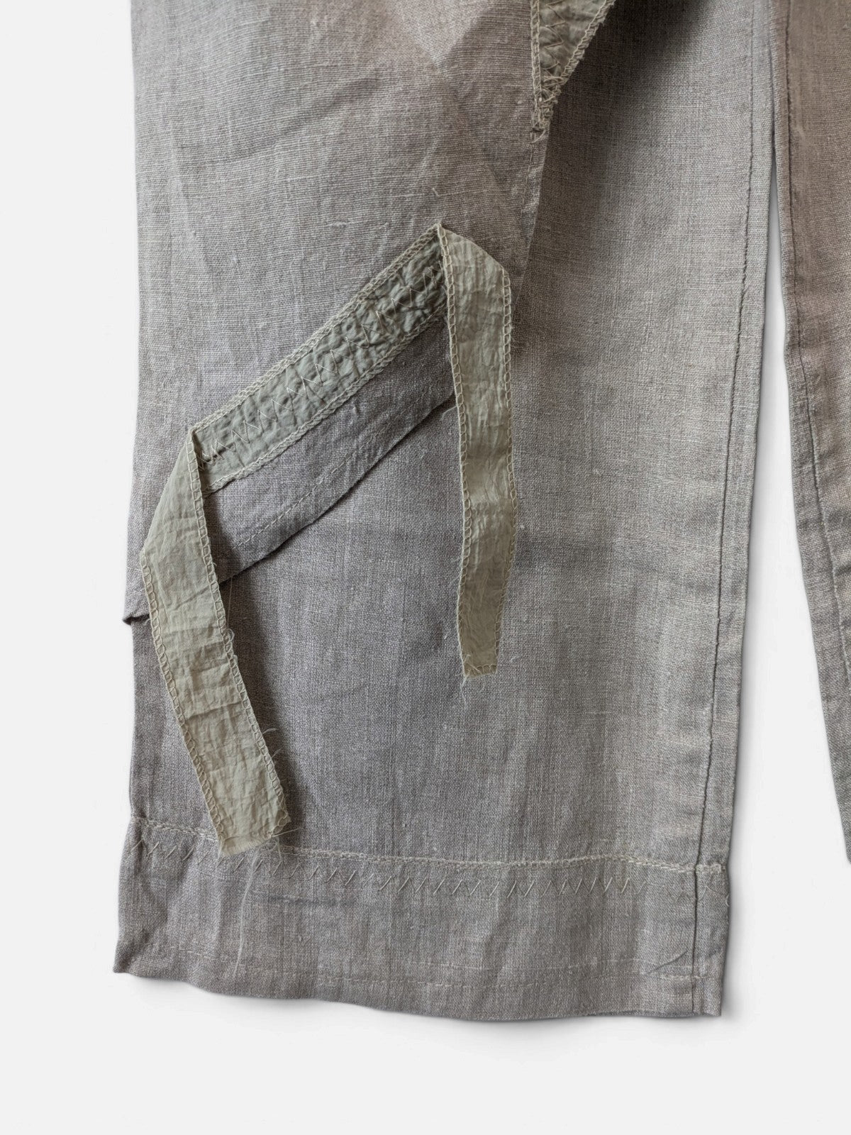 Wrap linen deconstructed pants (2000s)