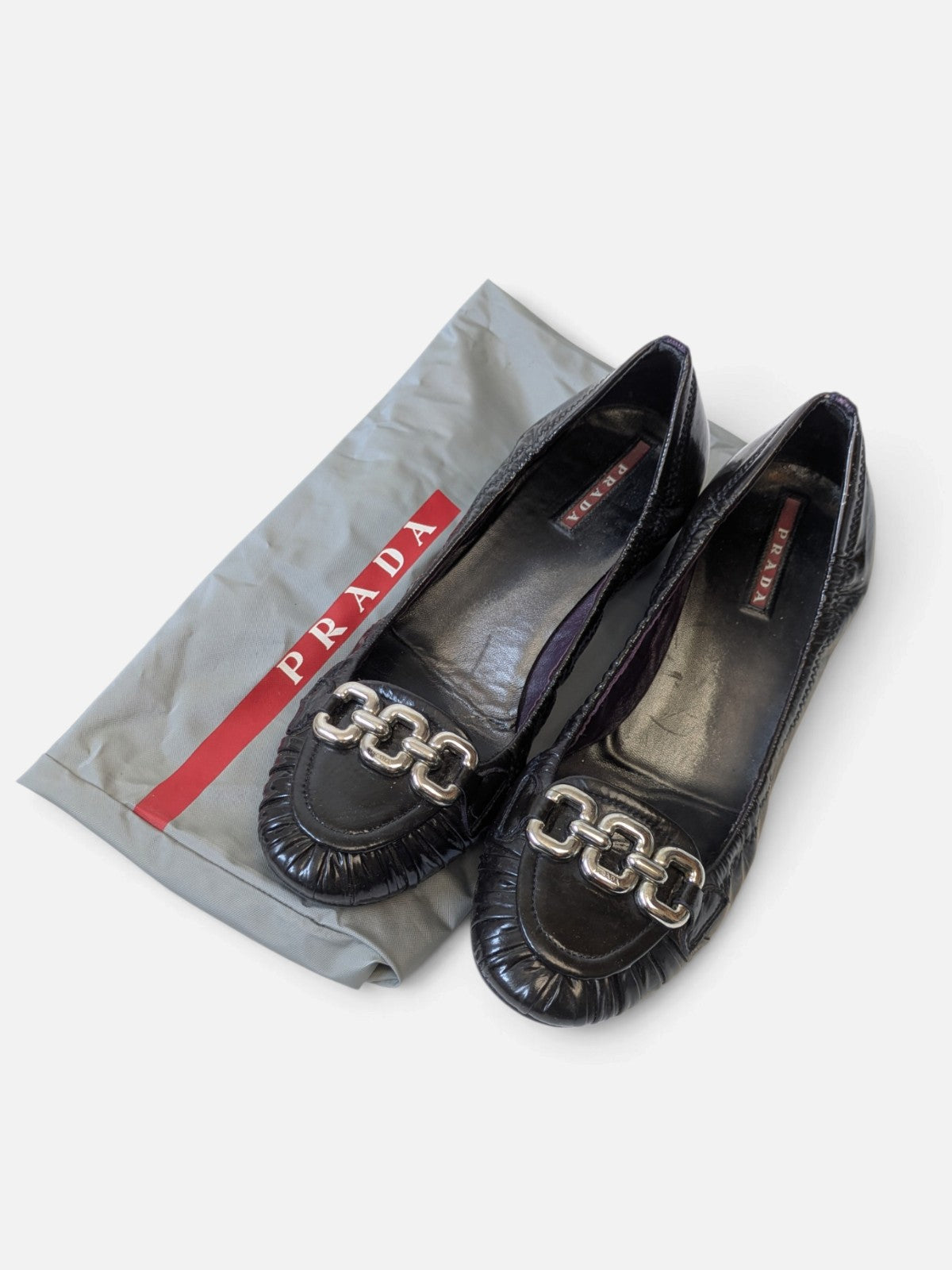 Prada chain-link loafer pumps (2000s)