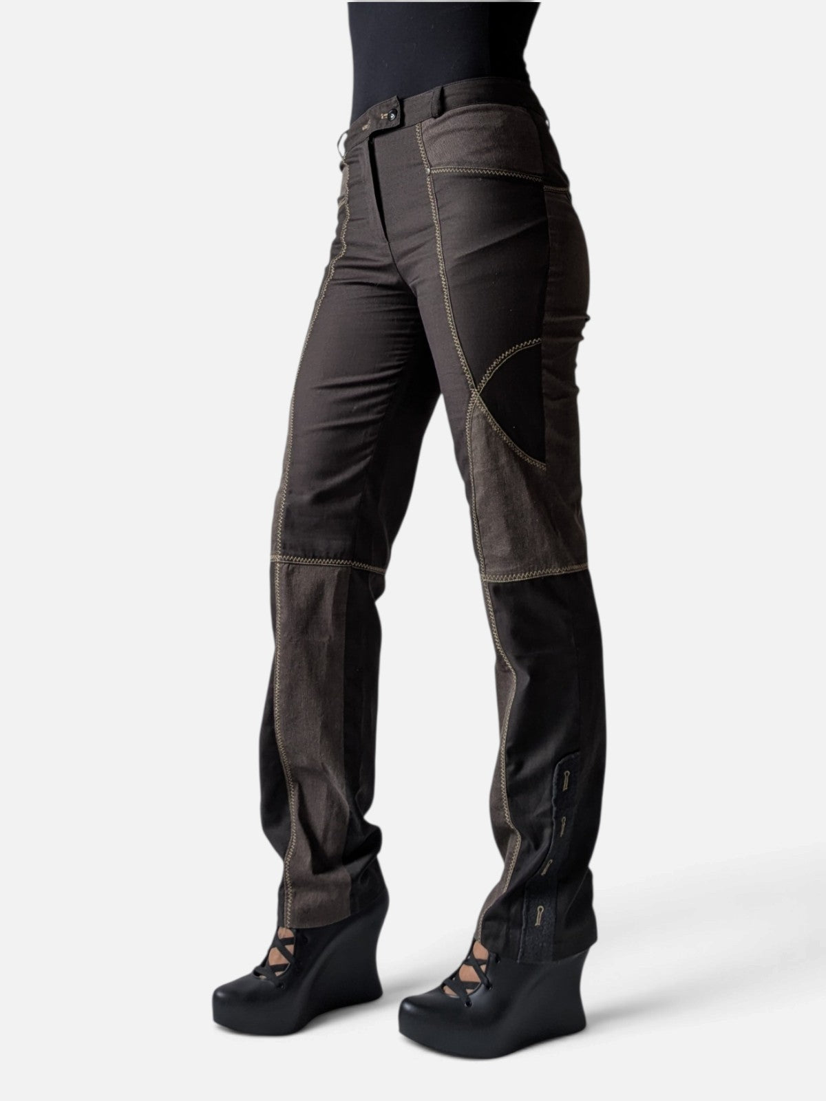 Patchwork panelled trousers (2000s)