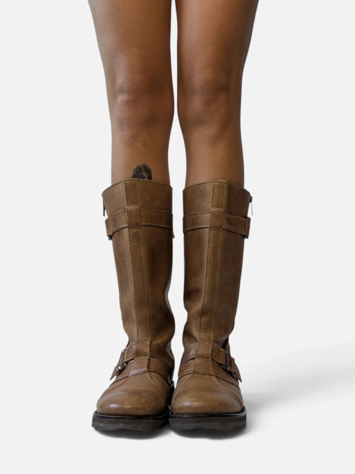 Christian Dior buckle biker boots (2000s/ John Galliano era)