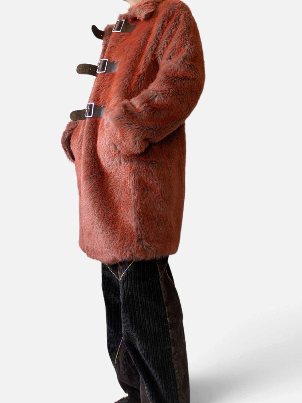 Fiorucci faux fur buckle coat (2000s)