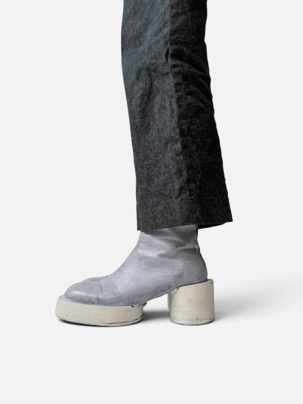 Maison Margiela bianchetto brushed leather boots (90s)