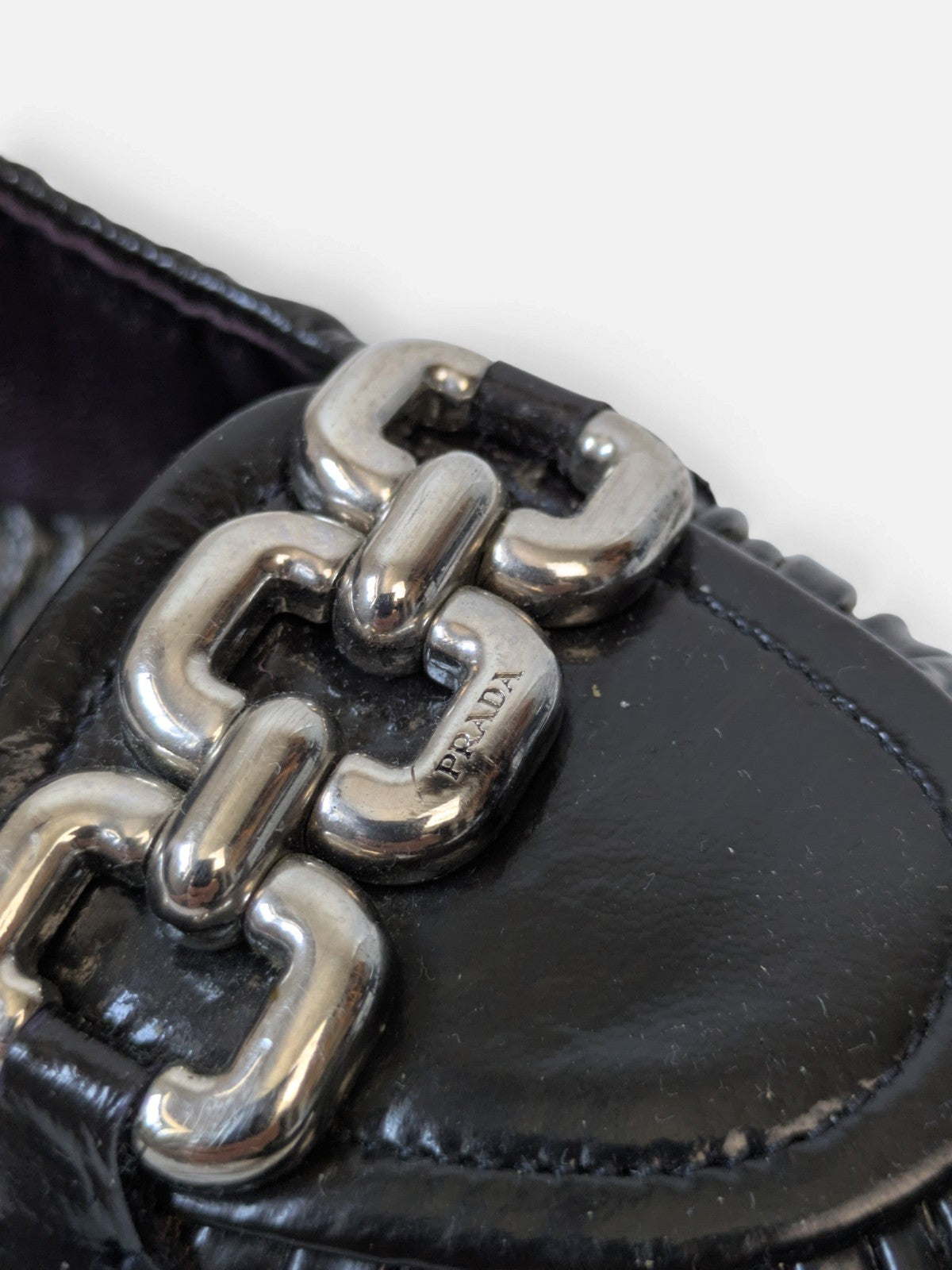Prada chain-link loafer pumps (2000s)