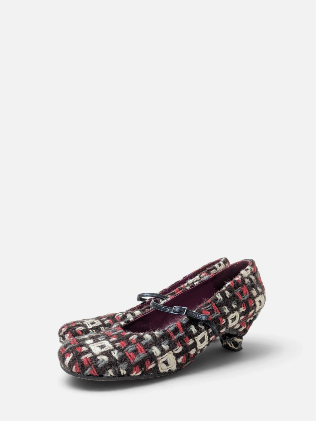 Muxart patterned heeled mary jane (90s)