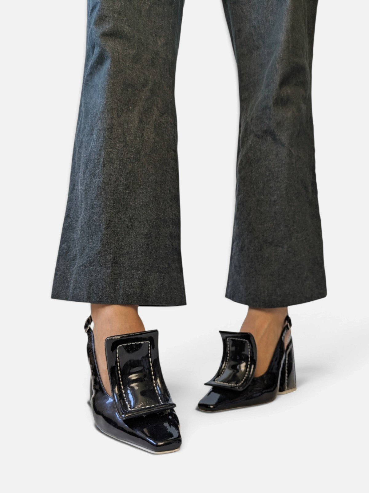 Jeffrey Campbell sculptural patent leather heels (2000s)
