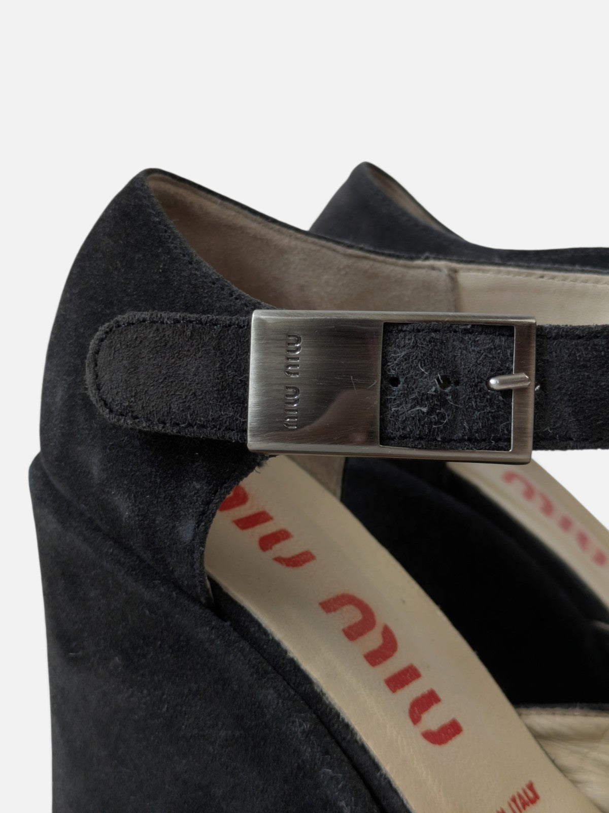 Miu Miu suede lug sole wedge Mary Janes (2000s)