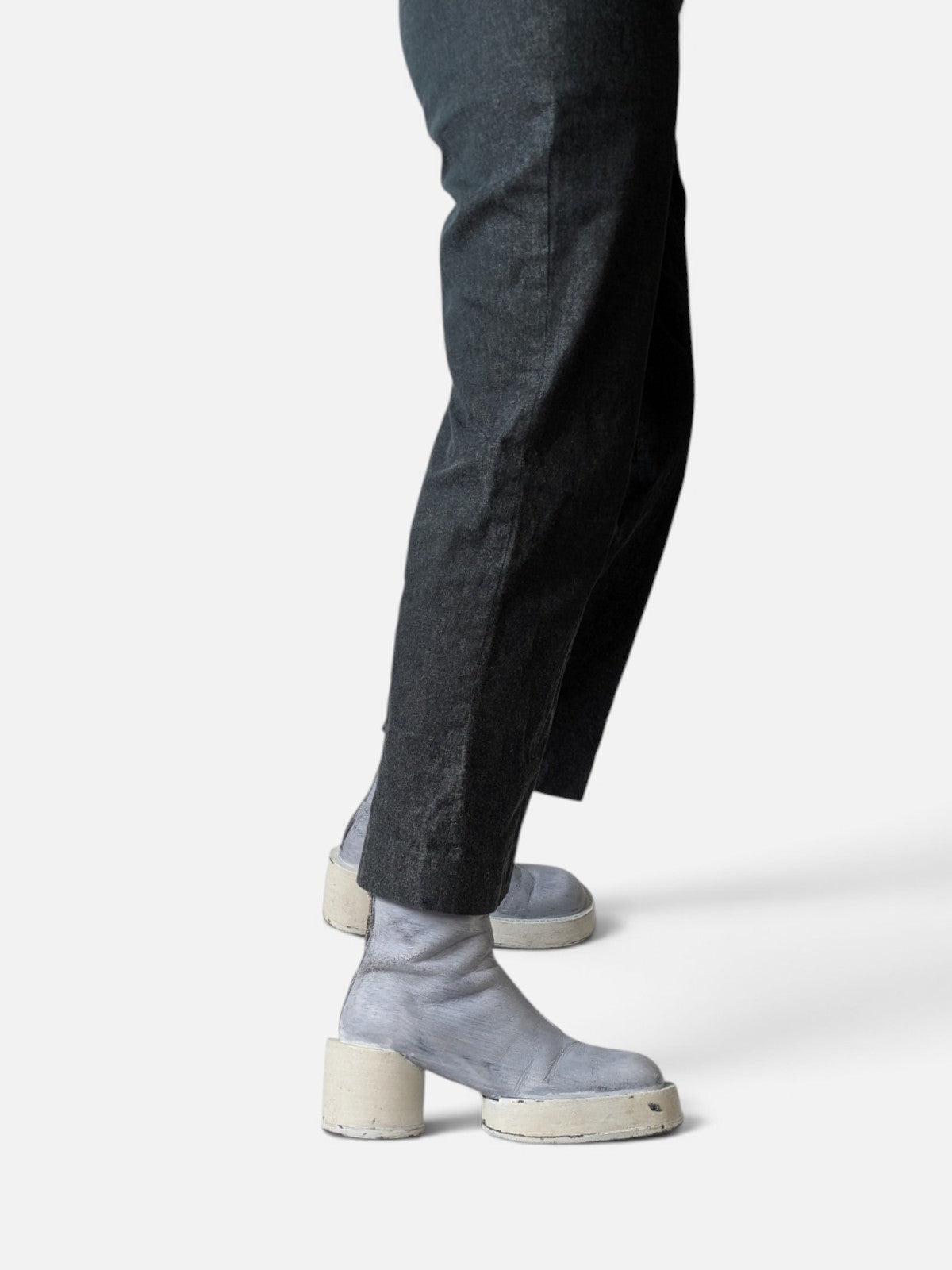 Maison Margiela bianchetto brushed leather boots (90s)