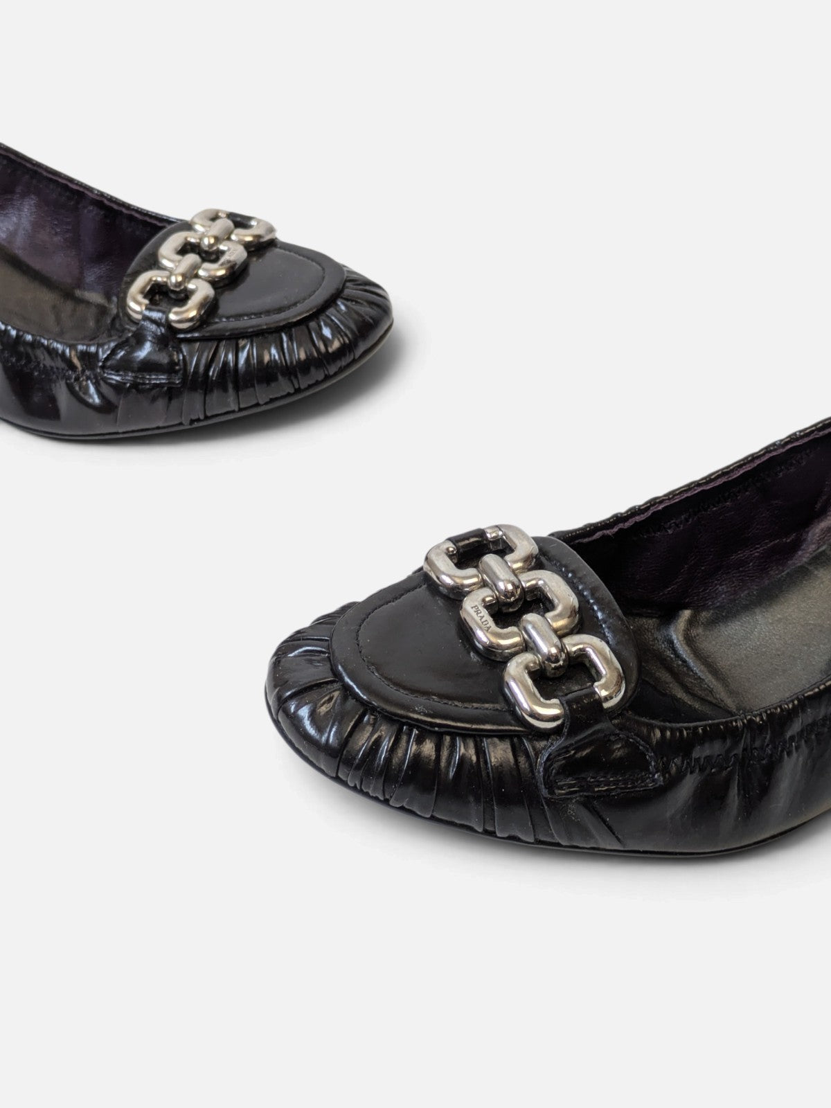 Prada chain-link loafer pumps (2000s)
