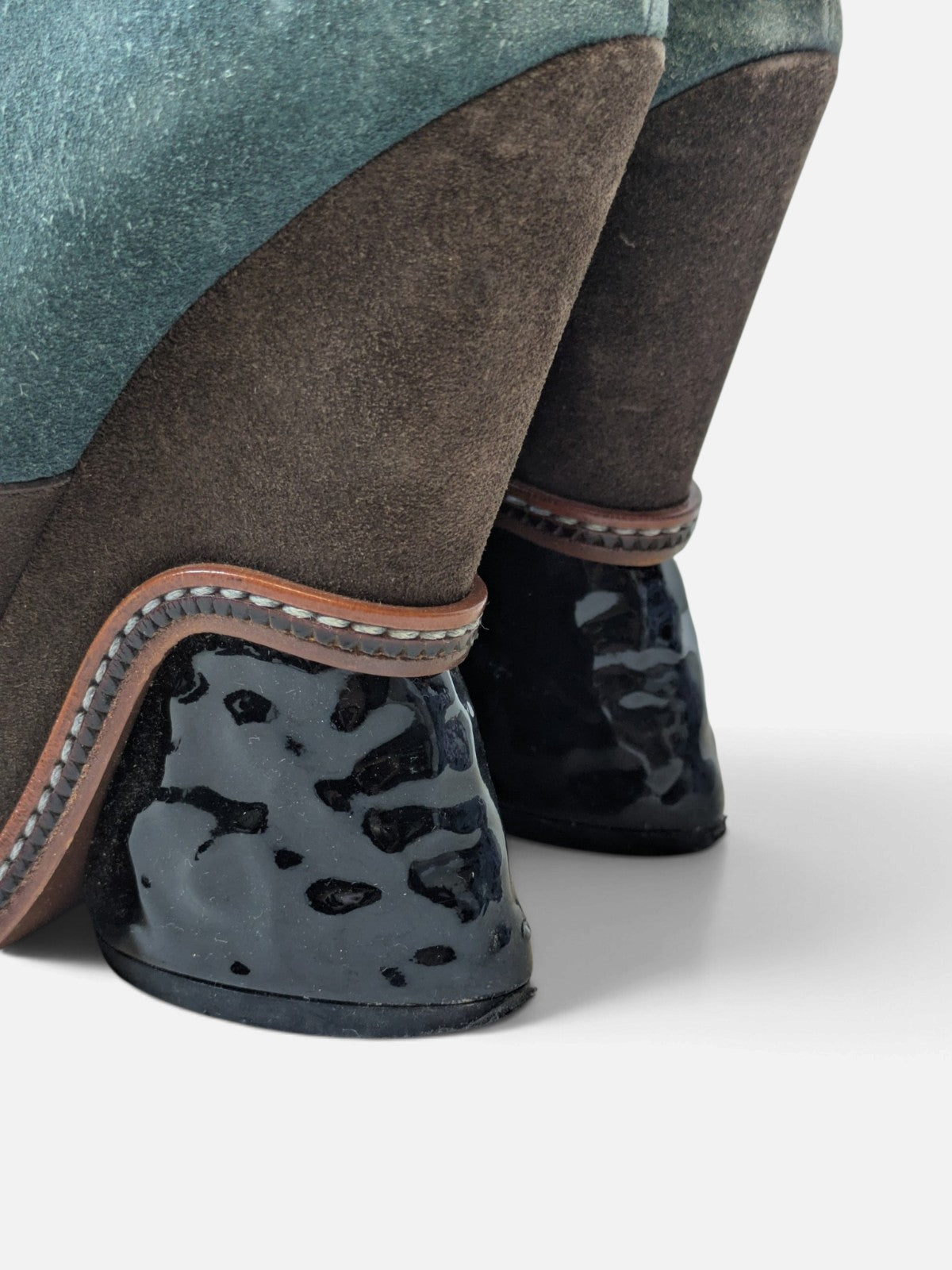 Fendi suede sculptural wedge boots (FW 2015)