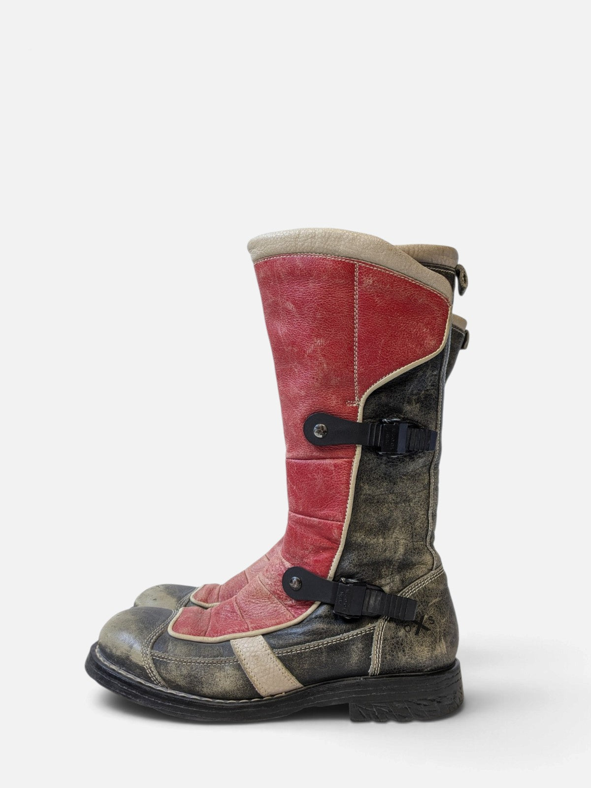OxS biker grunge cyber boots (2000s)