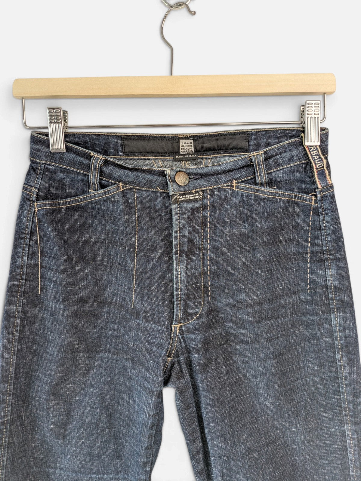 Marithé+François Girbaud zip-detail bootcut jeans (2000s)
