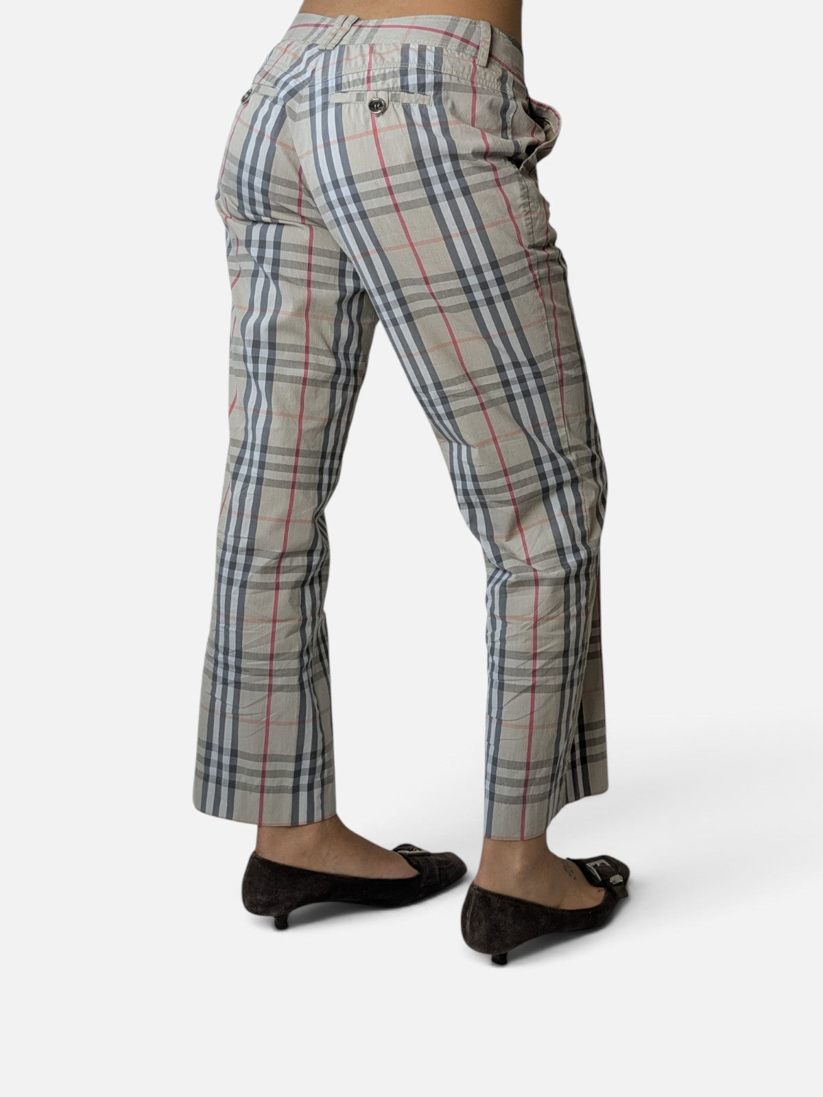Burberry beige nova check pants (2000s)